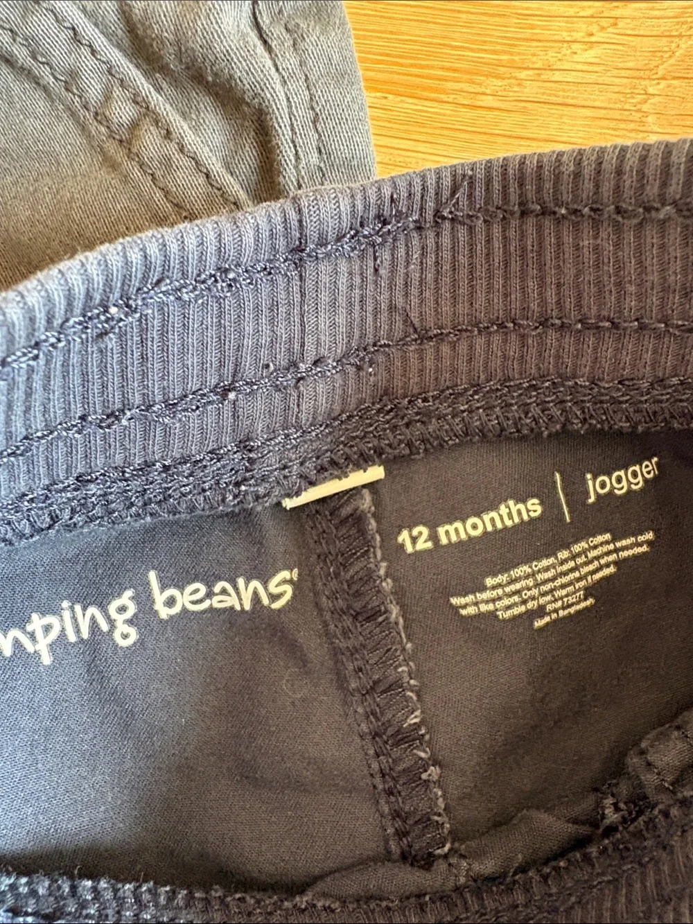JUMPING BEANS | SET OF 3 Gray, Navy & Tan Pull-On Jogger Pants Trio